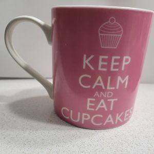 Keep Calm and Eat Cupcakes coffee mug pink tea cup